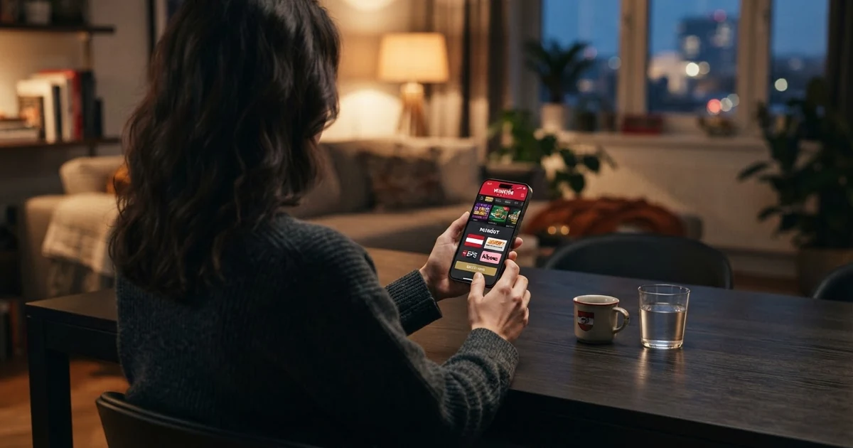 Smartphone mit geöffneter Pay N Play-Casino-Oberfläche und Trustly-Zahlungsdialog