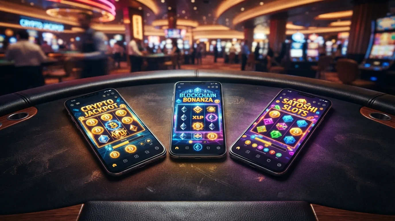 Mehrere nebeneinander angeordnete Slot-Bildschirme mit verschiedenen Spielautomaten-Titeln in einem Online-Casino-Interface
