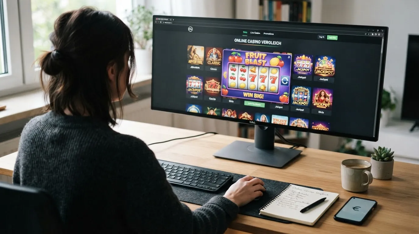 Zehn Casino-Logos nebeneinander mit Hervorhebung des win2day-Logos als einzigem konzessioniertem Anbieter