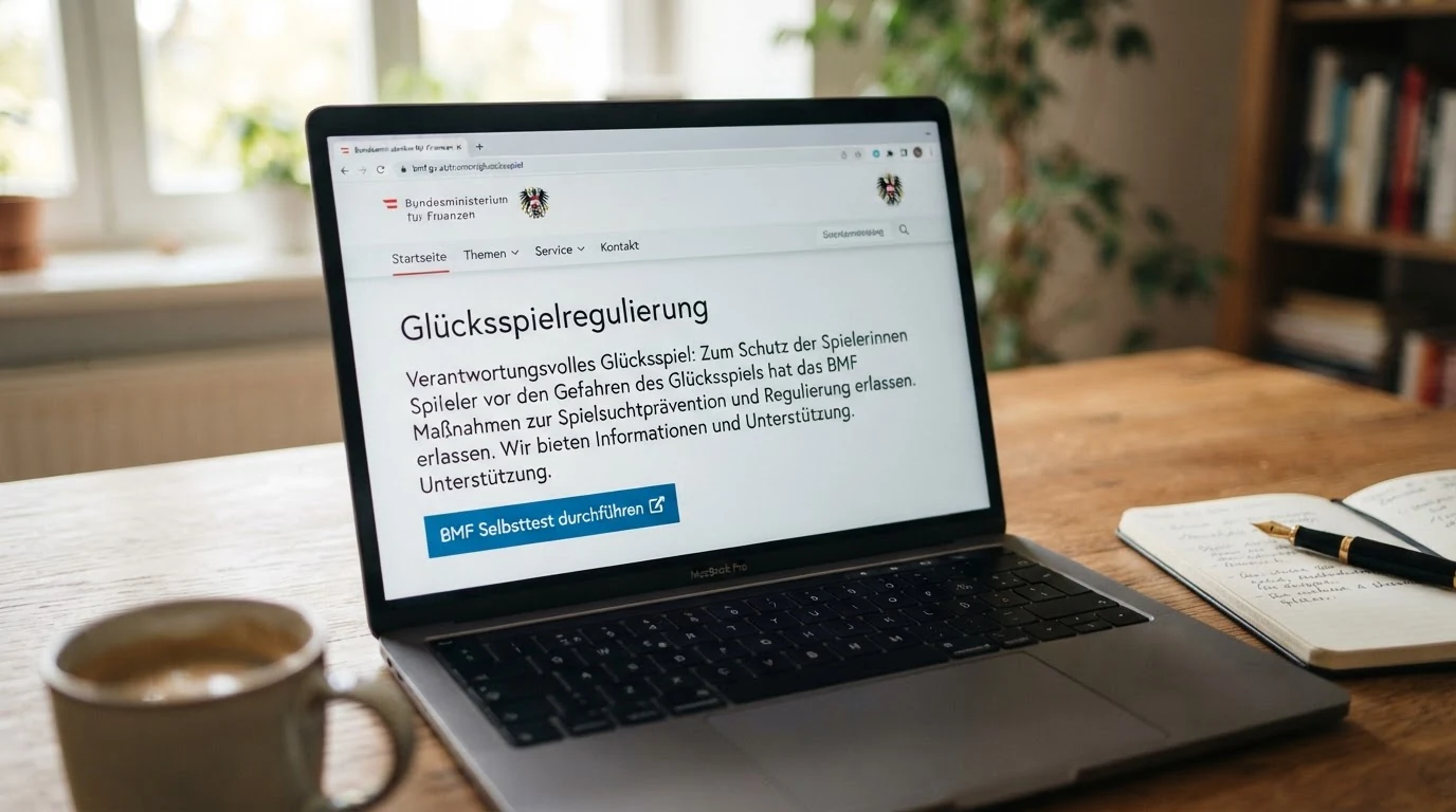 Offizielle Website des Bundesministeriums für Finanzen mit Glücksspielinformationen und Spielerschutz-Hinweisen