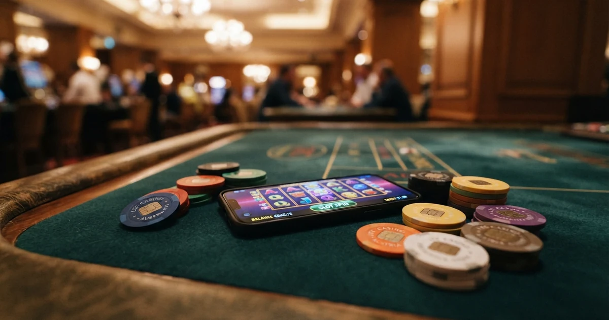 Zehn Online-Casino-Logos nebeneinander aufgereiht mit Litecoin-Symbol im Vordergrund