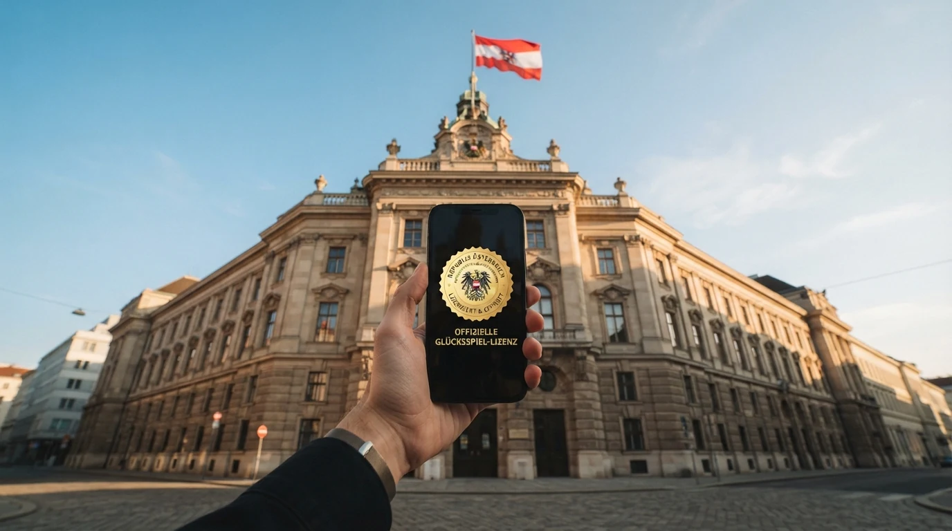Das Gebäude des Bundesministeriums für Finanzen in Wien mit der österreichischen Flagge