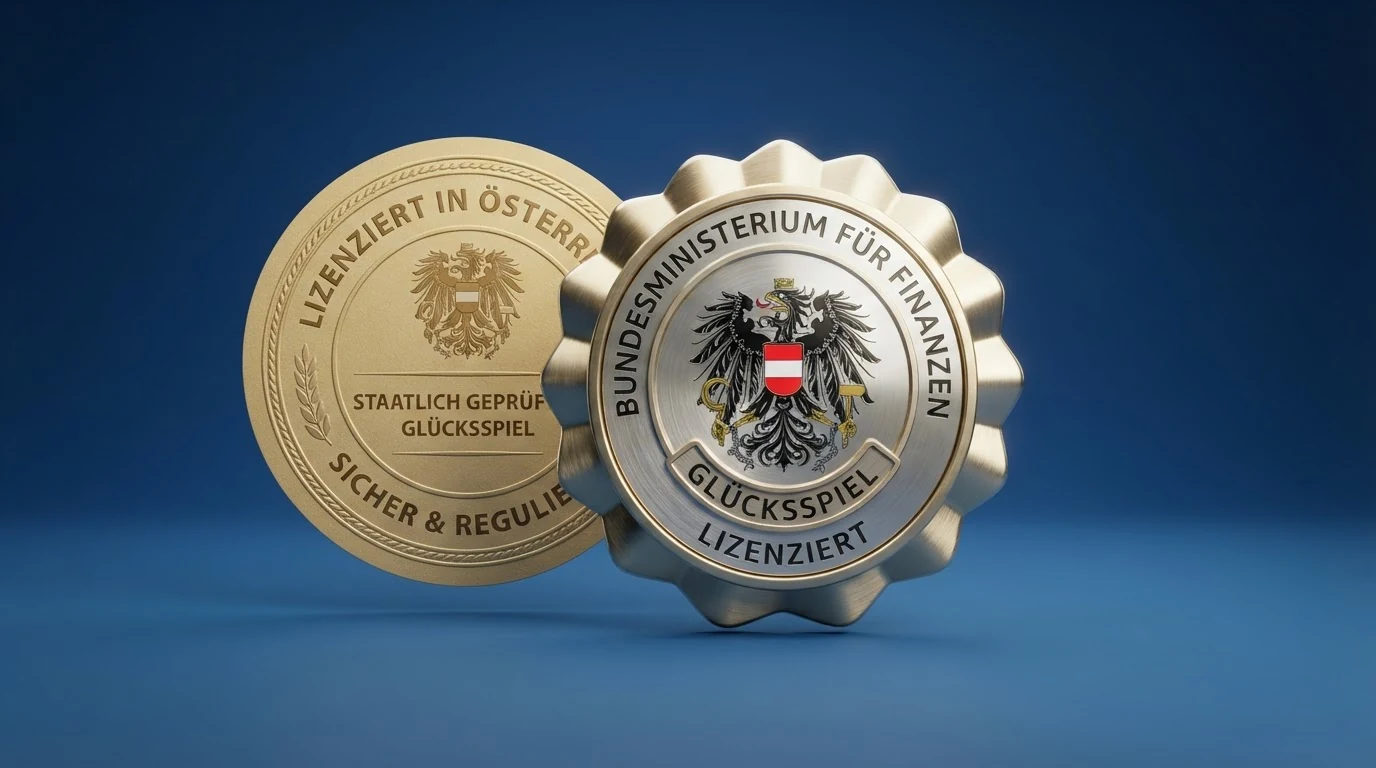 Das win2day-Logo neben dem Siegel der österreichischen Glücksspielkonzession und dem BMF-Schriftzug