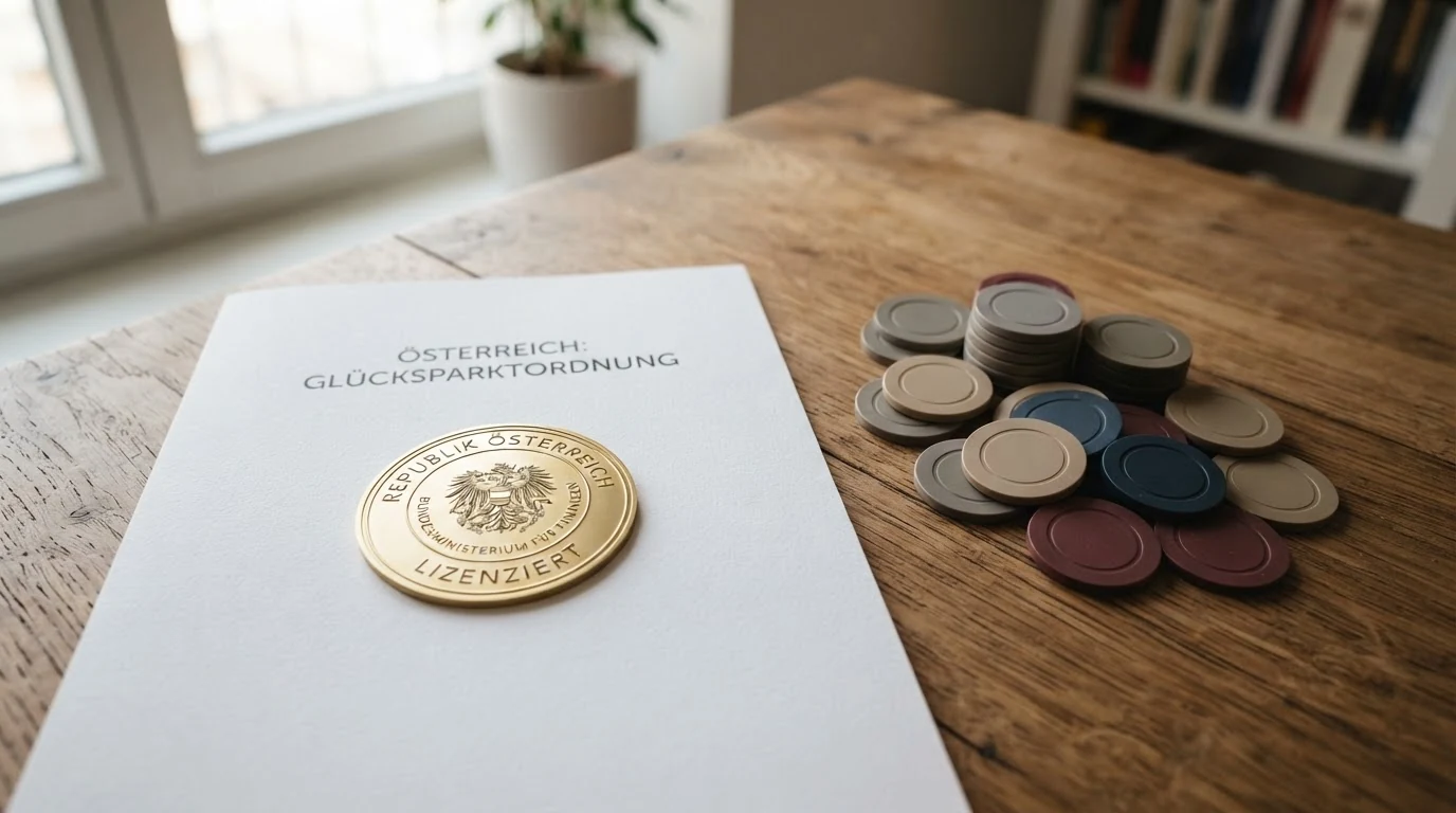 Schematische Darstellung des österreichischen Glücksspielmarkts: lizenzierter Bereich mit win2day auf der einen, nicht-lizenzierte Anbieter mit MGA- und sonstigen Lizenzen auf der anderen Seite