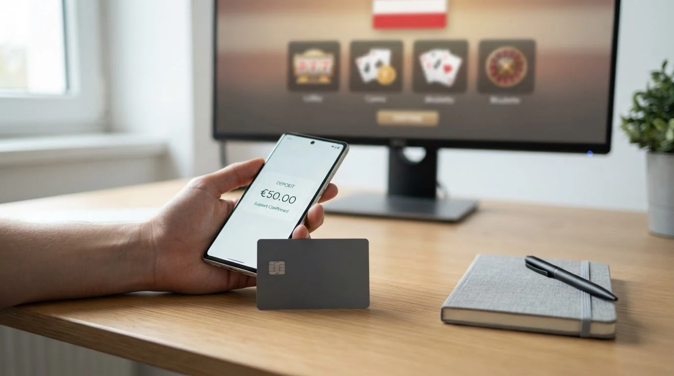 Die Zahlungsoptionen eines Online-Casinos mit EPS-Überweisung und Paysafecard-Logo, daneben ein durchgestrichenes Amazon-Pay-Symbol